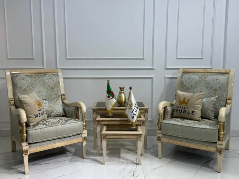 Salon King beige marbré